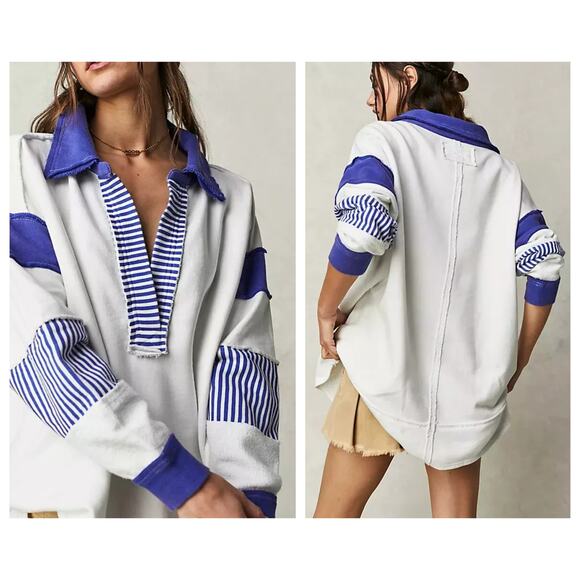 Free People x We The Free Clean Prep Polo Size Large - Picture 12 of 12